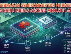 Gebrakan Semikonduktor Huawei: Membedah Arsitektur Kirin & Ascend Seri Terbaru Serta Ambisi Besar Node 3nm, 2nm, Hingga 1,4nm di Tahun 2031